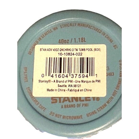 Stanley Quencher H2.0 Tumbler 40 oz Pool Blue Limited‎ Edition Release SOLD OUT - Picture 5 of 7